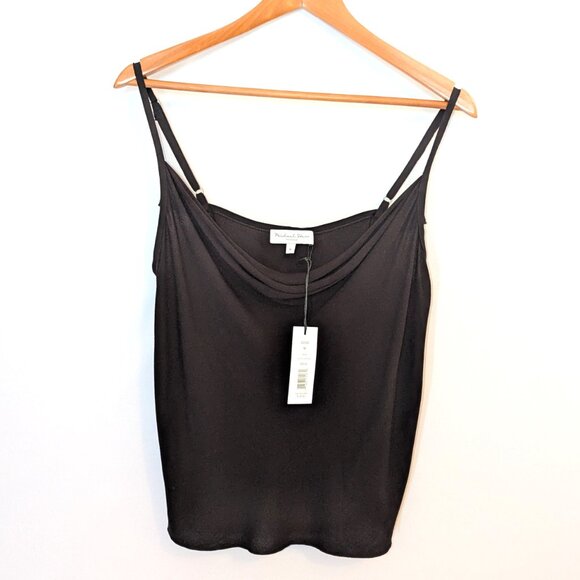 NWT Michael Stars | “Latoya” Crepe Rayon Black Cowl Neck Tank Top | Medium - Picture 7 of 12